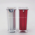 Silver Square Acrylic Lotion Bottle Plastic Cosmetic Bottle